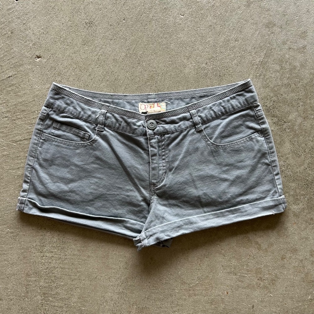 Vintage Ocean Pacific Shorts Womens Size 11 Gray OP Y2K Surfer Mid Rise 2 Inseam